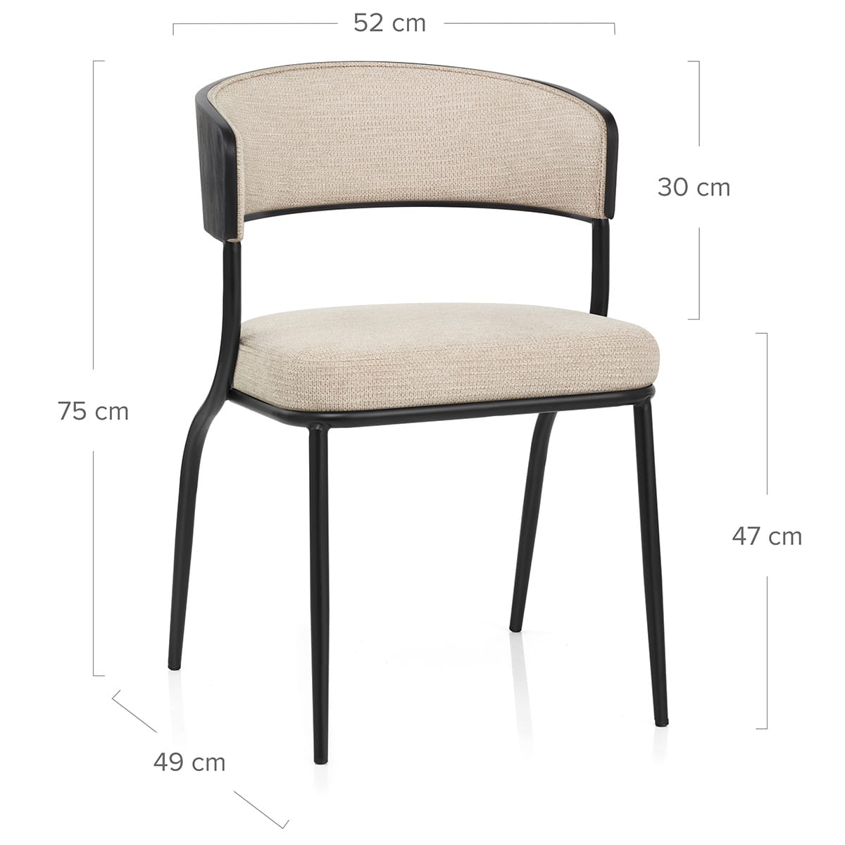 Esszimmerstuhl Stoff - Alexa Beige