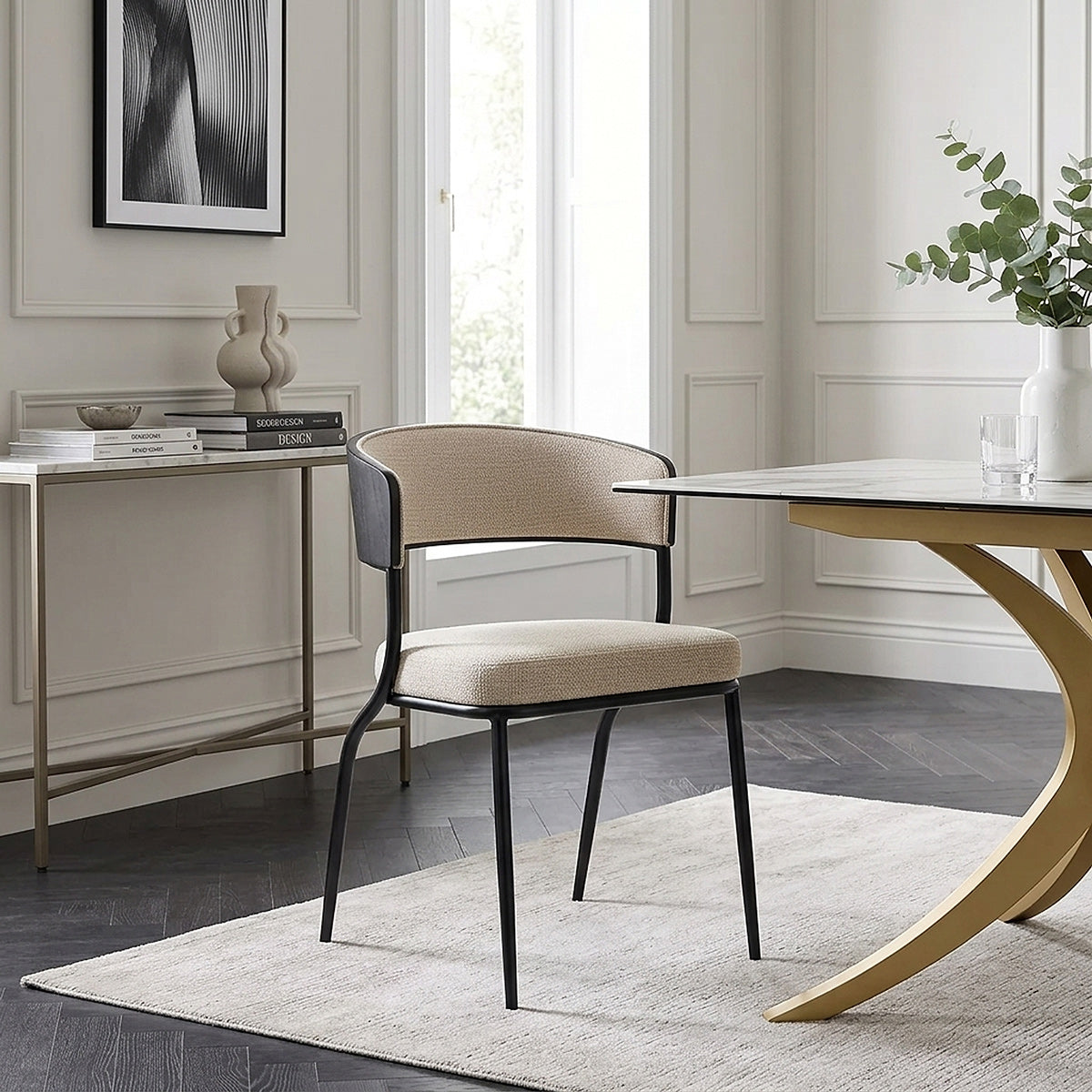 Esszimmerstuhl Stoff - Alexa Beige