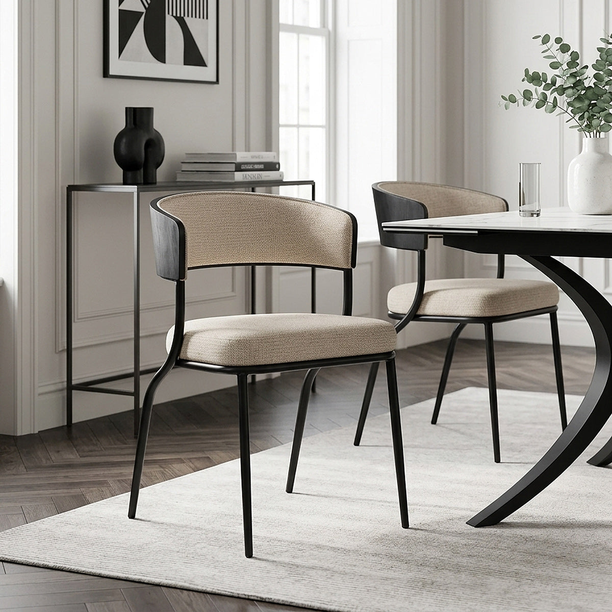 Esszimmerstuhl Stoff - Alexa Beige