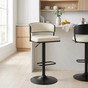 Barhocker Echtleder - Alexa Beige