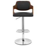 Kunstleder Holzbarhocker Chrom - Amazon Schwarz
