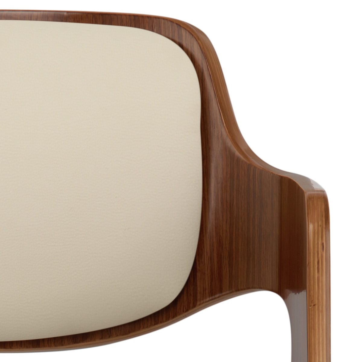 Sgabello Ecopelle Cromato - Amazon Crema