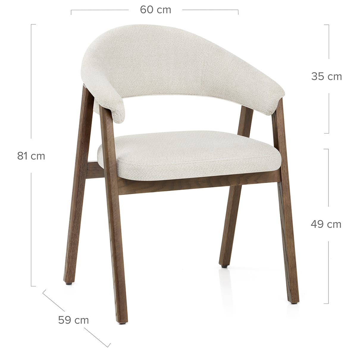 Stoff Stuhl Eiche - Amber Beige