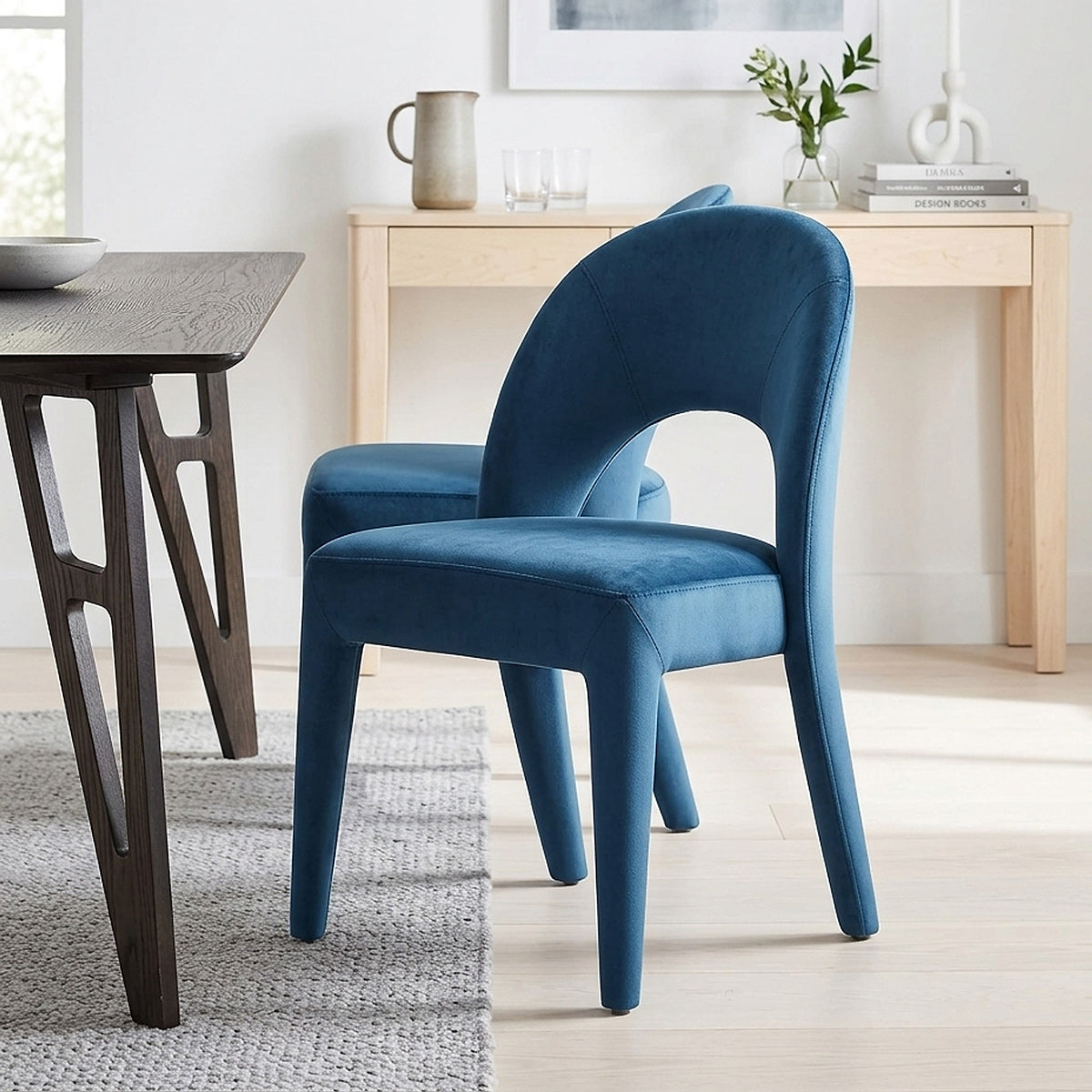 Samt Stuhl - Amore Blau