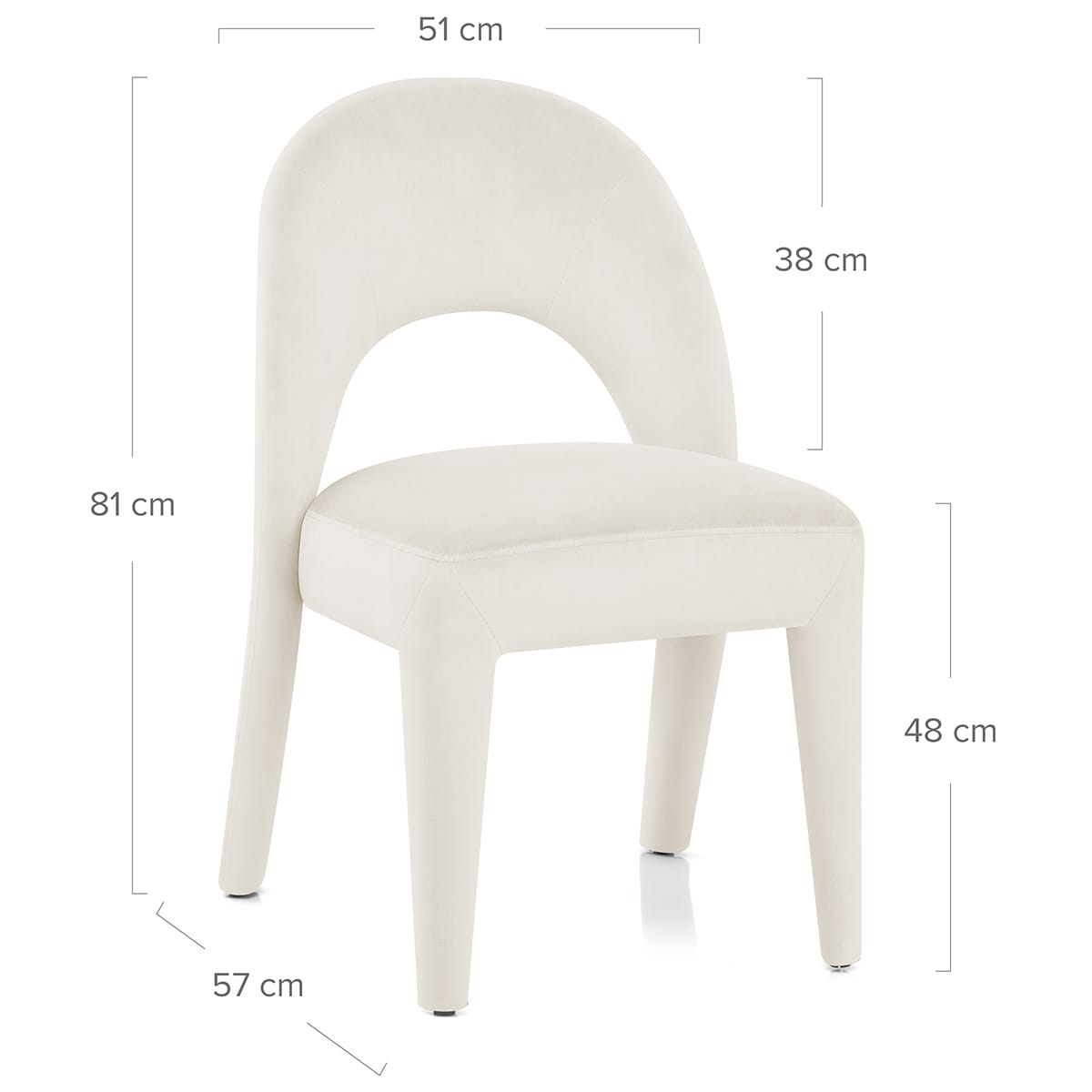 Sedia Velluto - Amore Crema