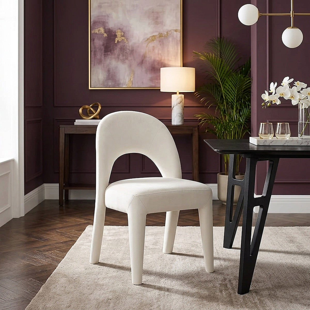 Samt Stuhl - Amore Beige