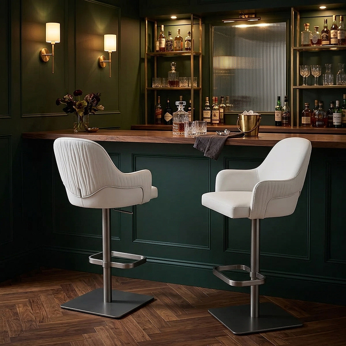 Sgabello Ecopelle Graphite - Antonia Bianco