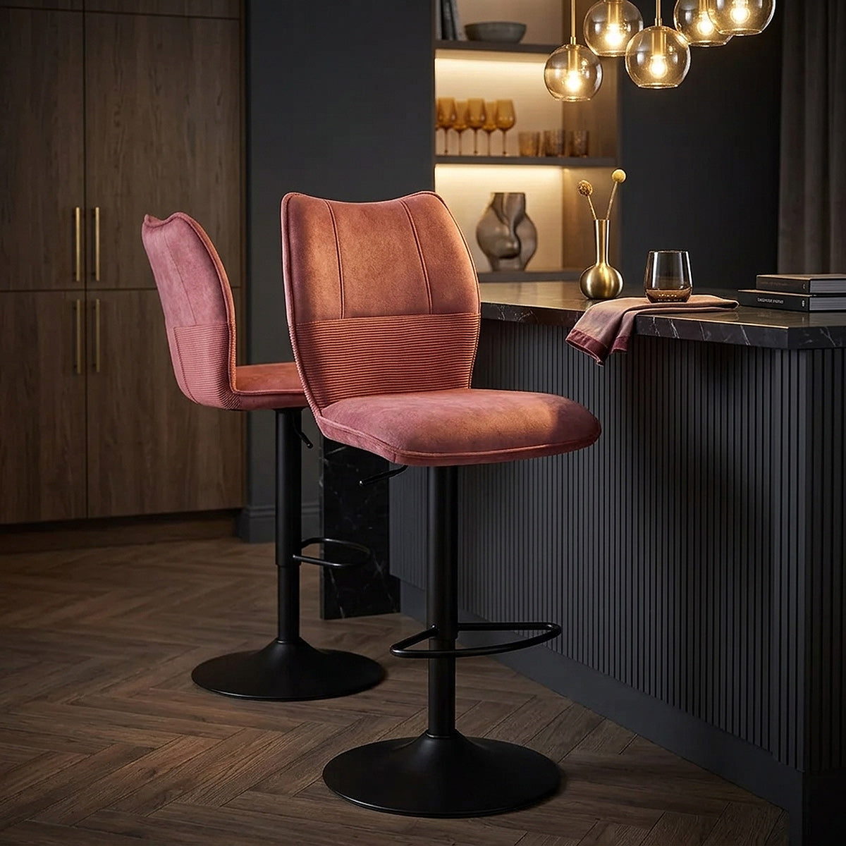 Samtbarhocker - Art Pink