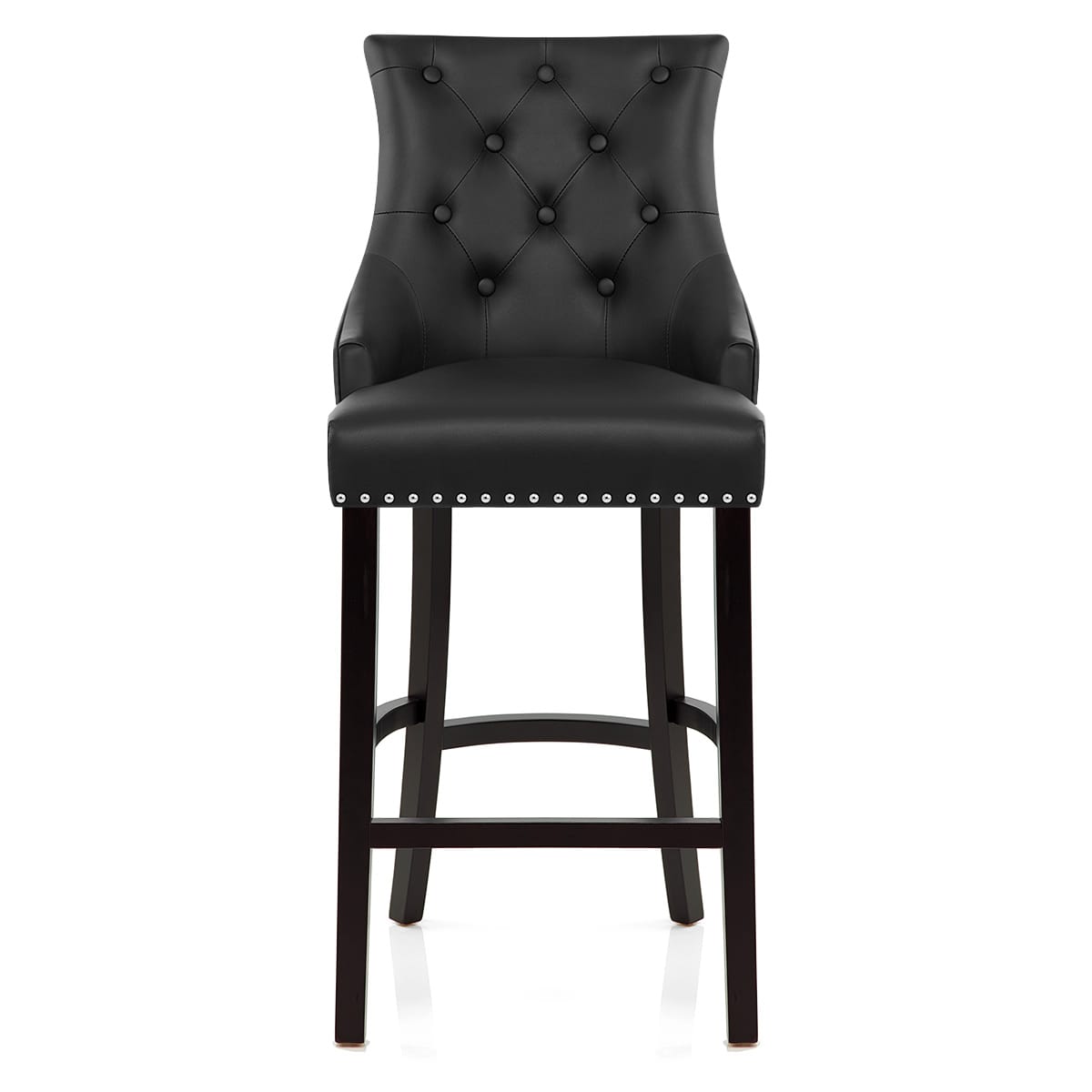 Lederfaserstoff  Barhocker - Ascot Schwarz