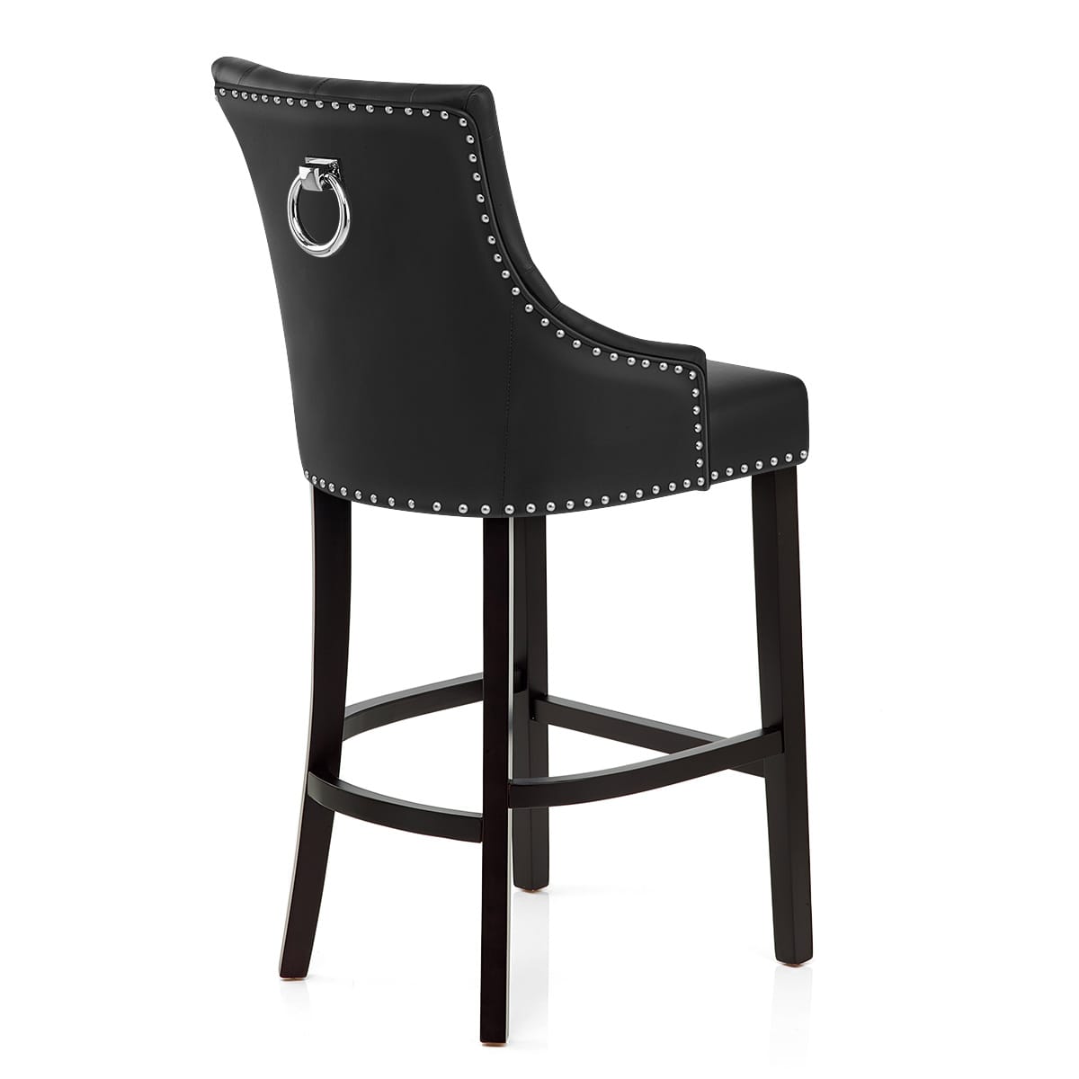 Lederfaserstoff  Barhocker - Ascot Schwarz