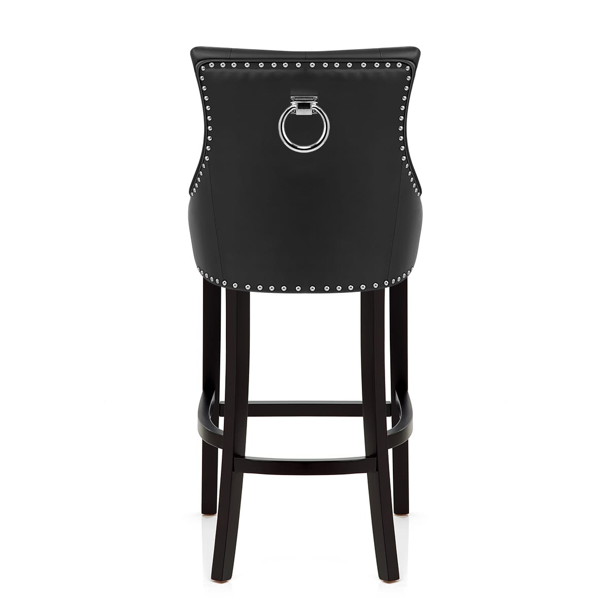 Lederfaserstoff  Barhocker - Ascot Schwarz