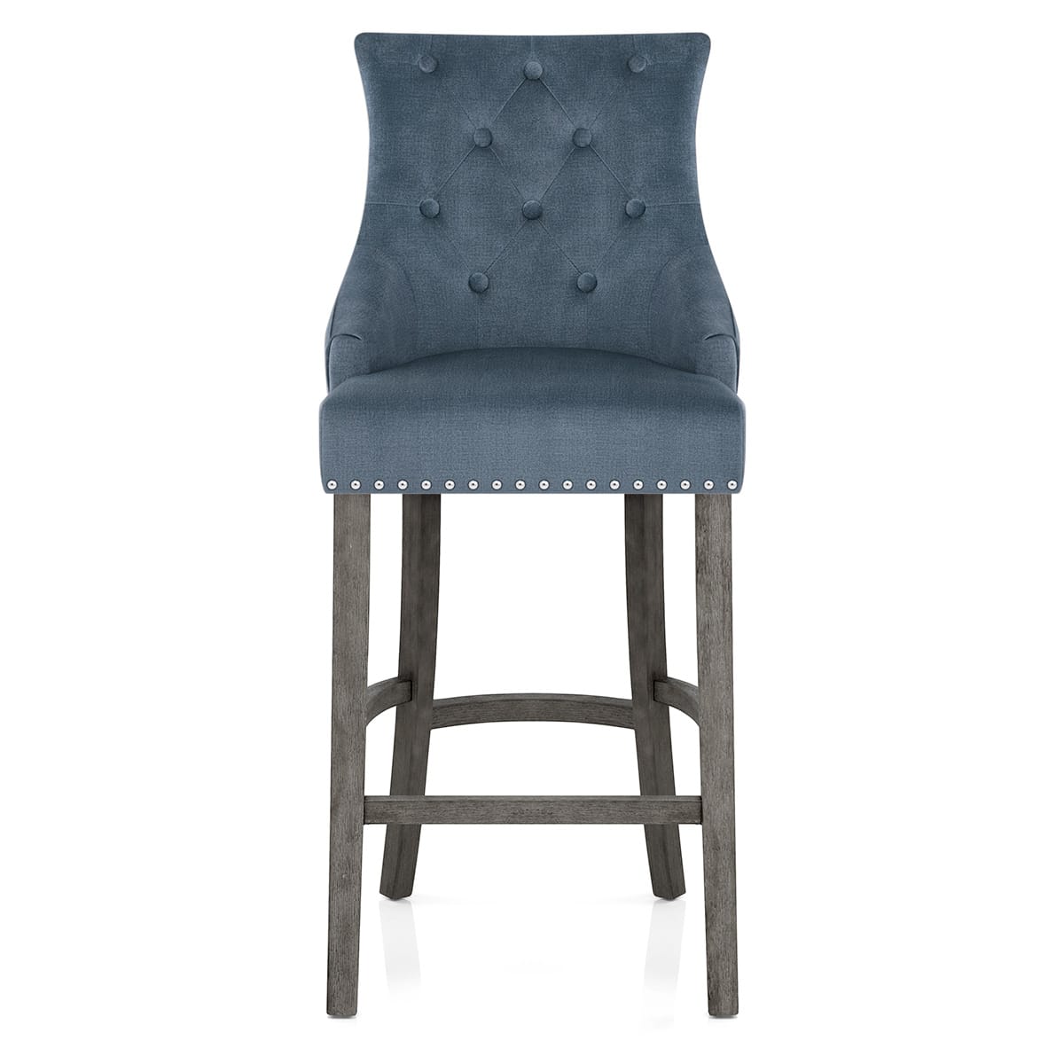 Stoff Barhocker Grau - Ascot Blau