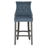 Stoff Barhocker Grau - Ascot Blau