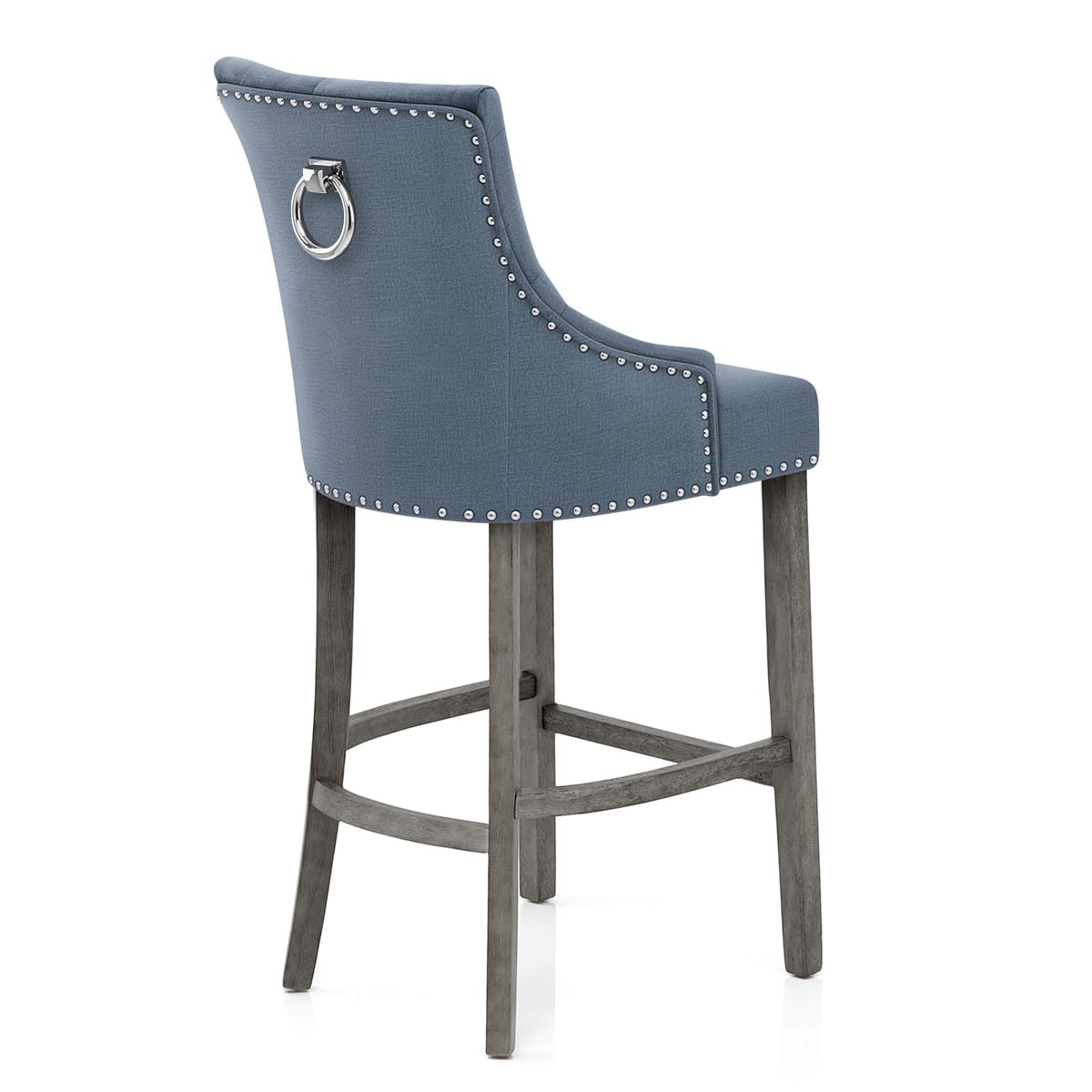 Stoff Barhocker Grau - Ascot Blau