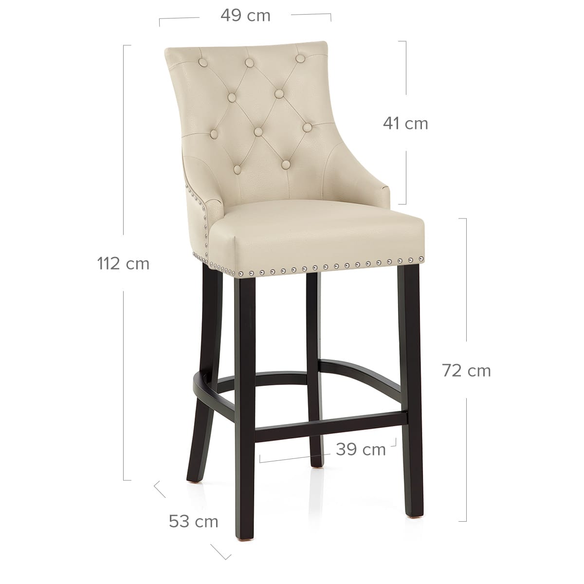 Lederfaserstoff  Barhocker - Ascot Beige