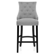 Sgabello Tessuto Legno - Ascot Grigio