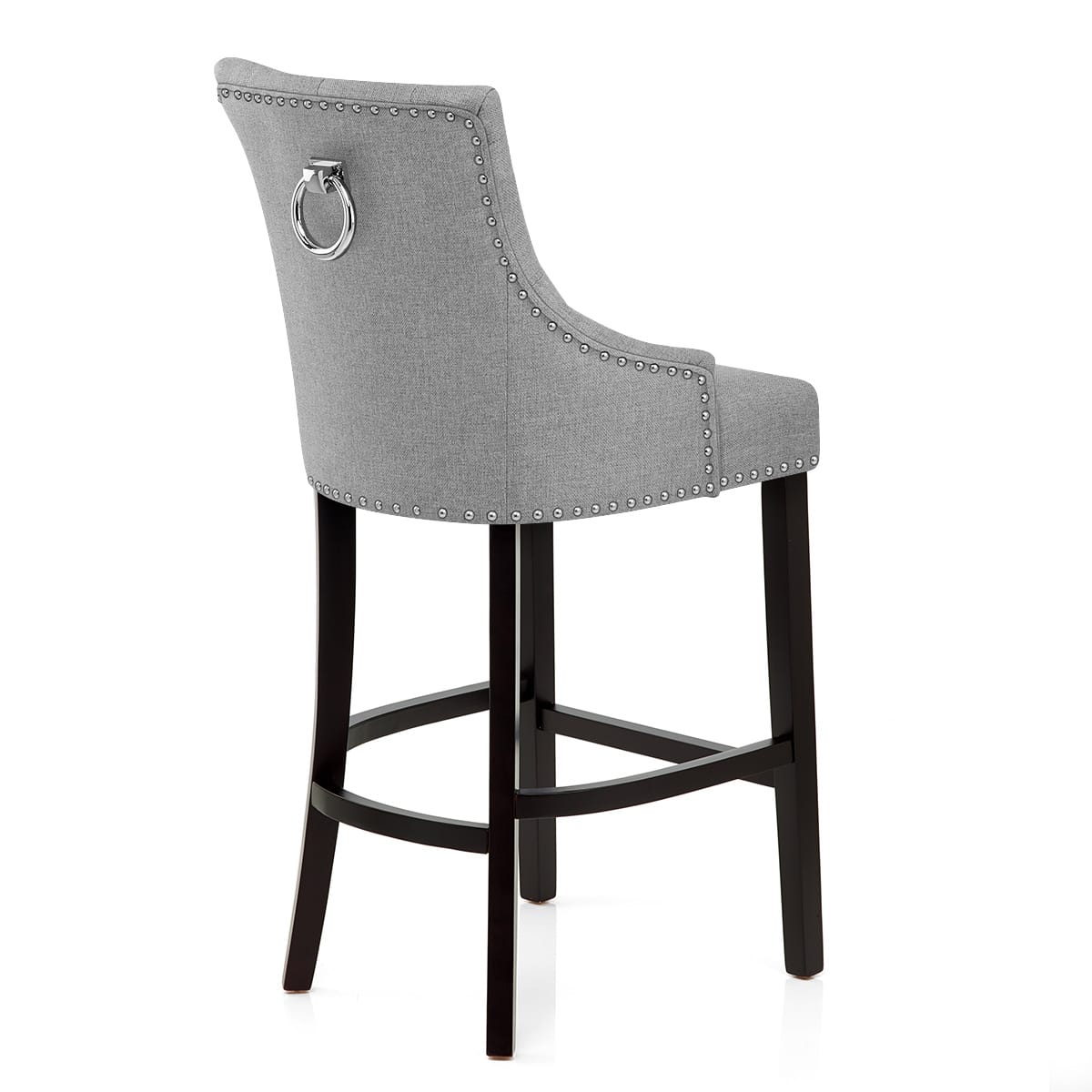 Sgabello Tessuto Legno - Ascot Grigio