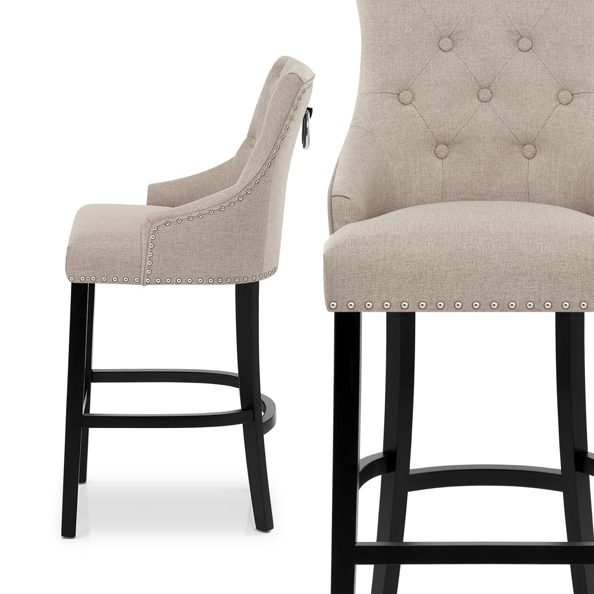 Stoffbarhocker - Ascot Braungrau