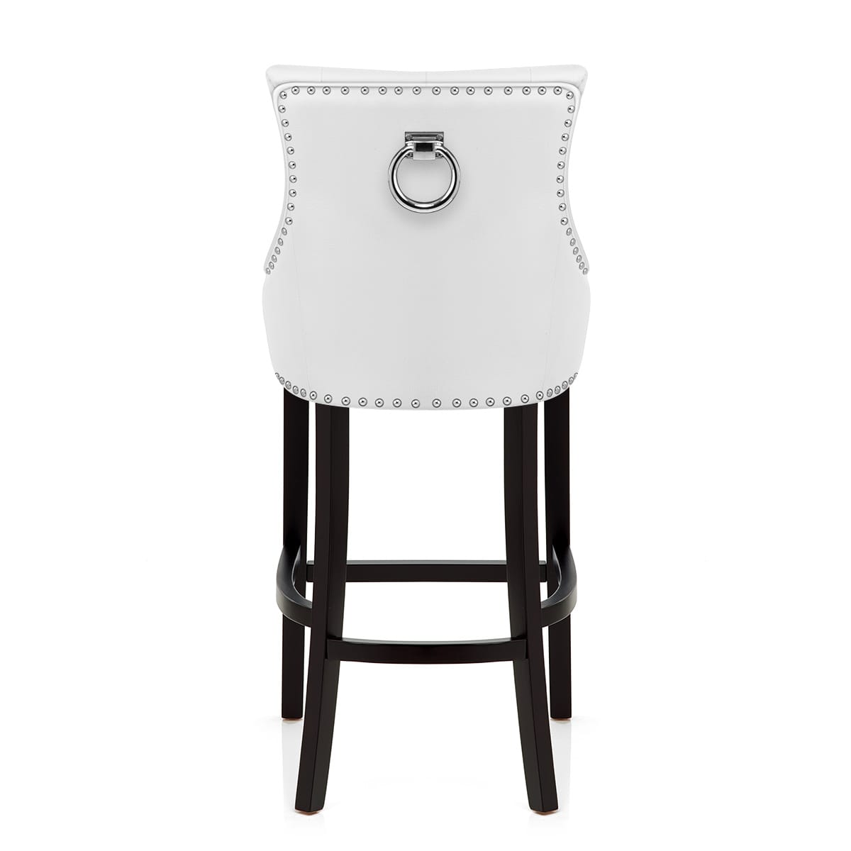Lederfaserstoff  Barhocker - Ascot Weiß