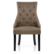 Sedia Ecopelle Legno - Ascot Marrone