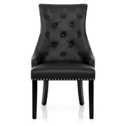 Sedia Pelle Rigenerata - Ascot Nero