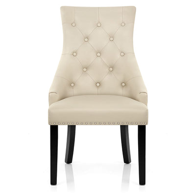 Ascot Dining Chair Cream Leather