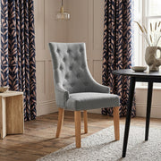 Esszimmerstuhl Stoff - Ascot - Eiche Grau