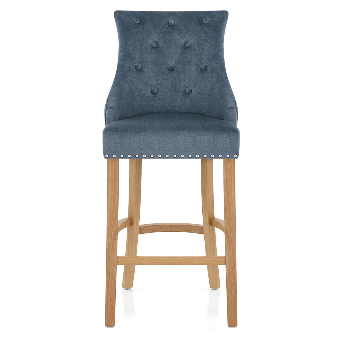 Sgabello Tessuto Quercia - Ascot Blu