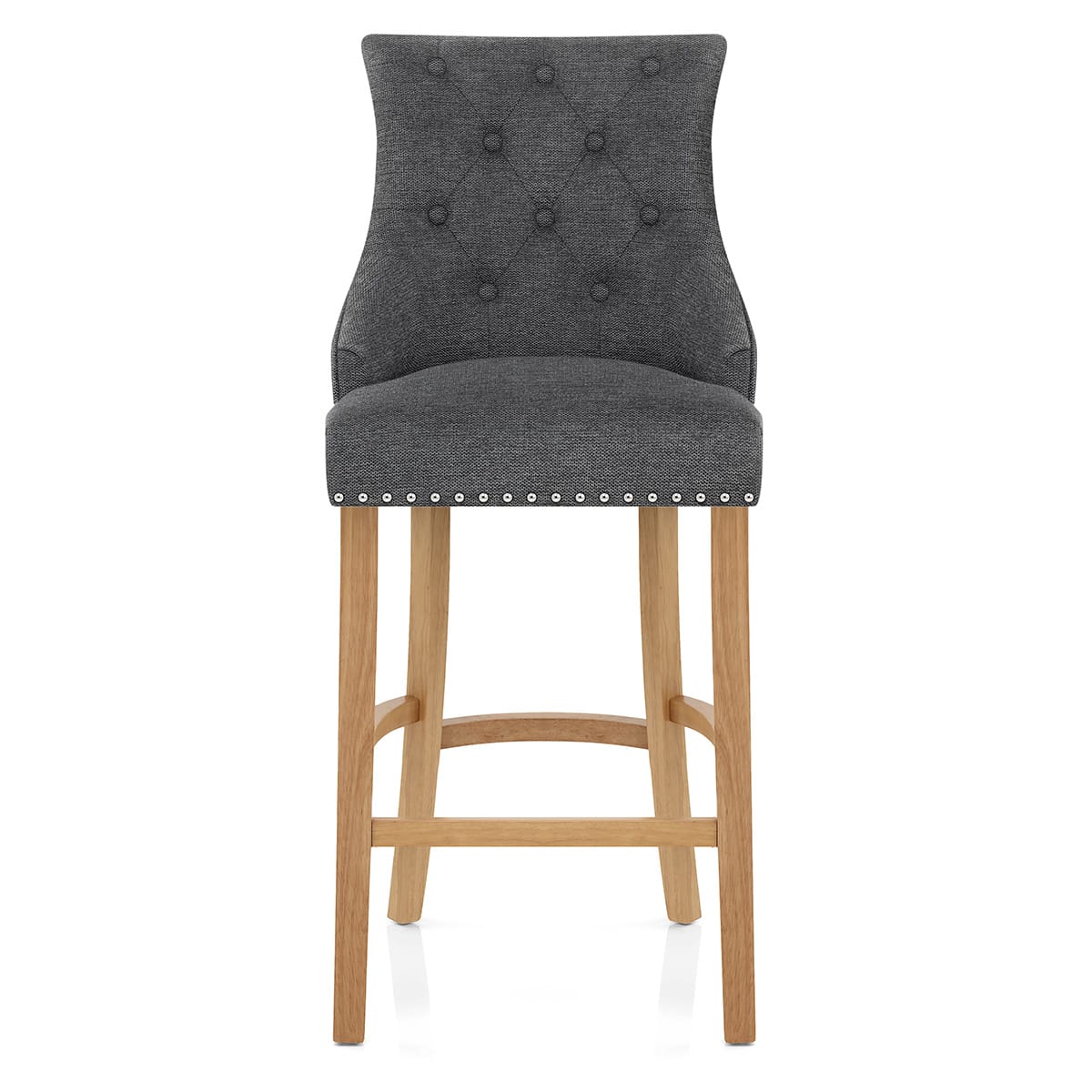 Stoffbarhocker - Ascot - Eiche Dunkelgrau