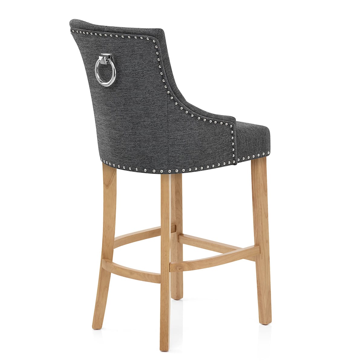 Stoffbarhocker - Ascot - Eiche Dunkelgrau