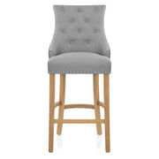 Stoffbarhocker - Ascot - Eiche Grau