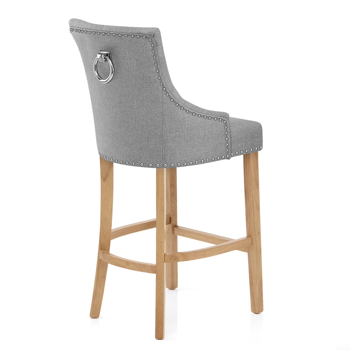 Stoffbarhocker - Ascot - Eiche Grau