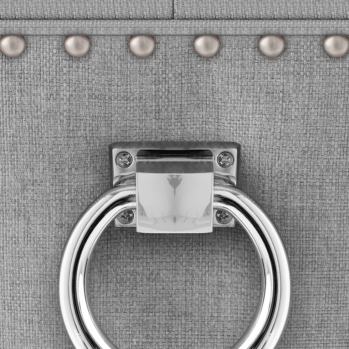 Stoffbarhocker - Ascot - Eiche Grau