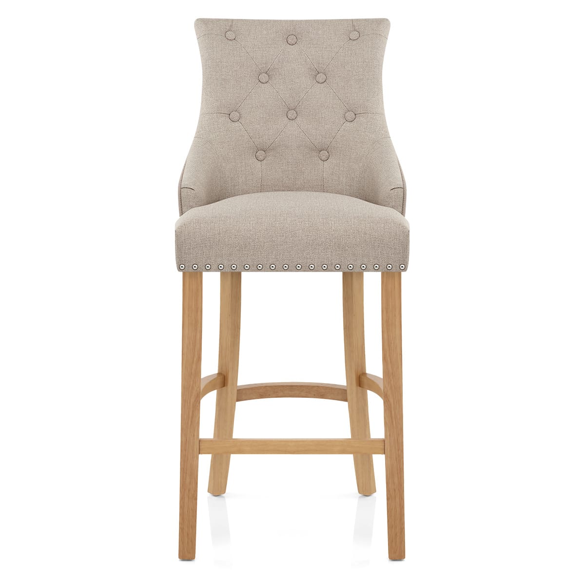 Stoffbarhocker - Ascot - Eiche Braungrau