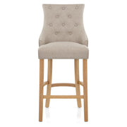 Stoffbarhocker - Ascot - Eiche Braungrau