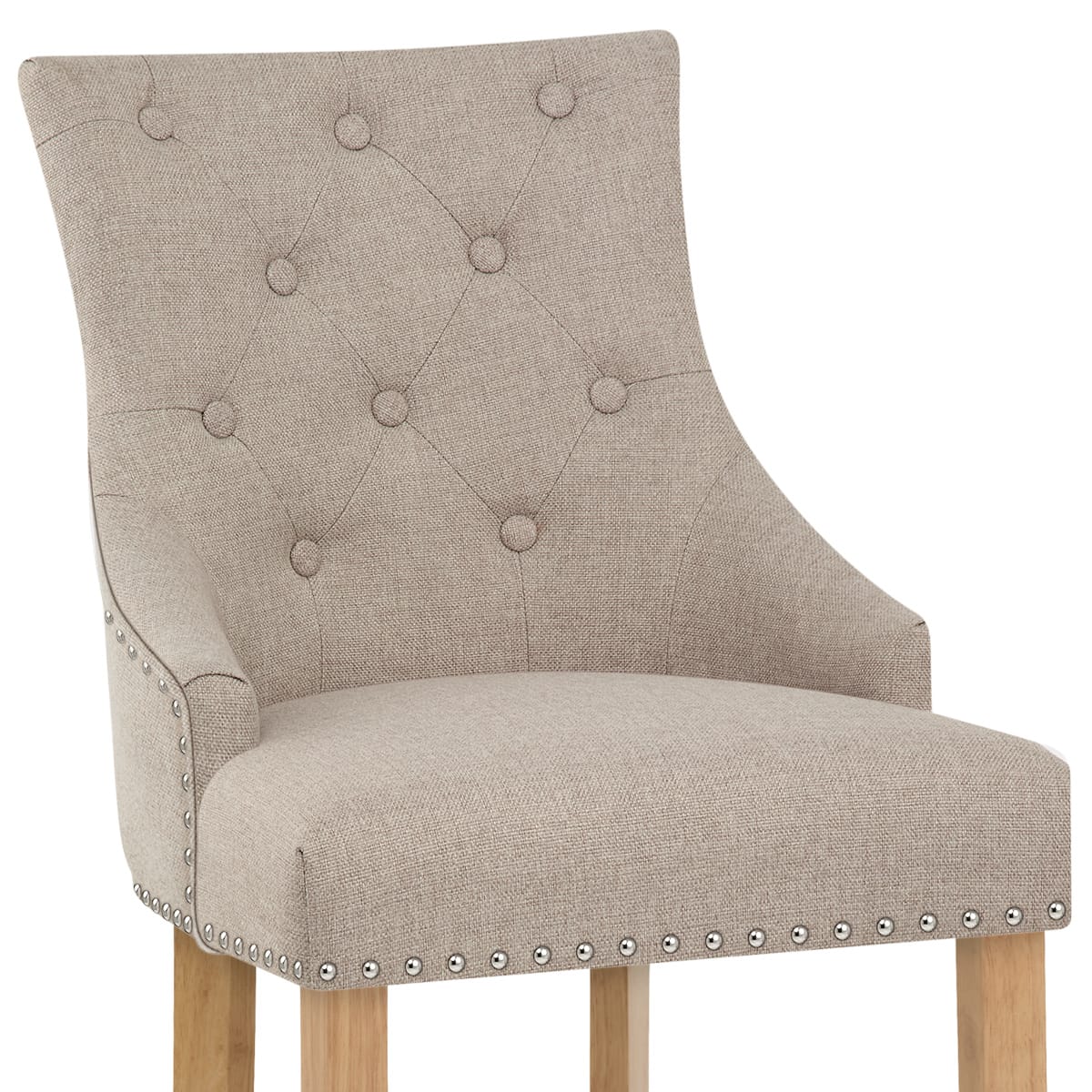 Stoffbarhocker - Ascot - Eiche Braungrau