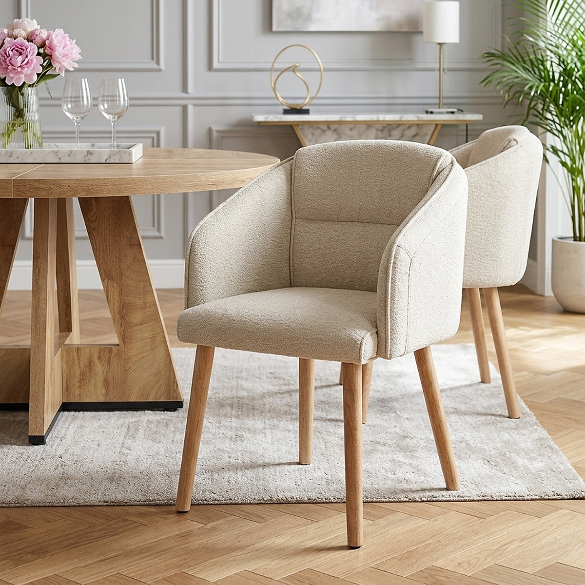 Sedia Tessuto Legno - Asti Crema