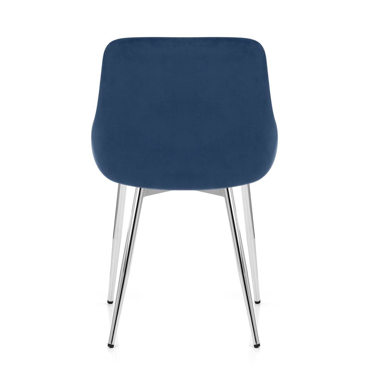 Sedia Velluto Cromato - Aston Blu