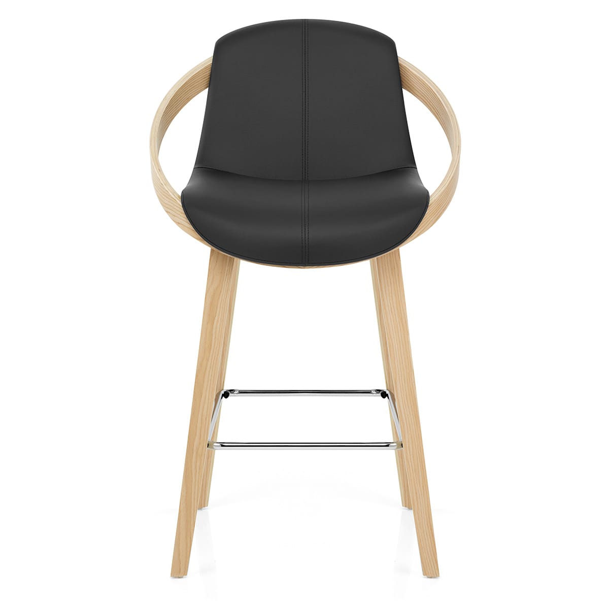 Sgabello Ecopelle - Atom Nero