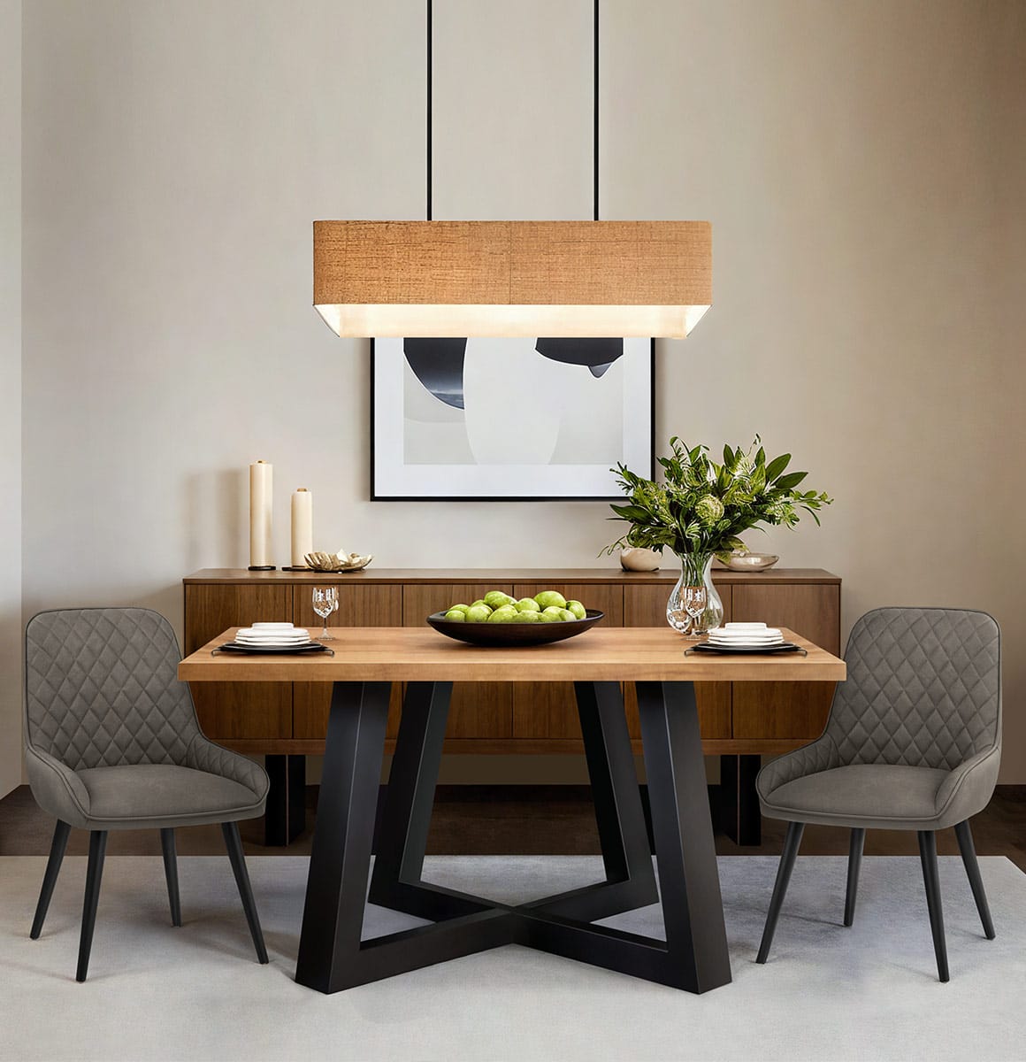 Sedia da pranzo Ecopelle - Azure Grigio