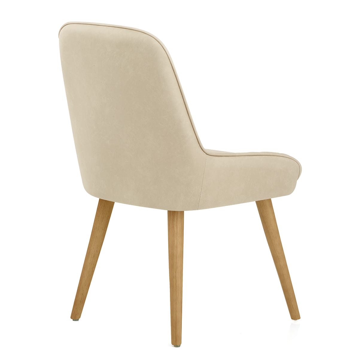 Sedia da Pranzo Ecopelle Legno - Azure Crema