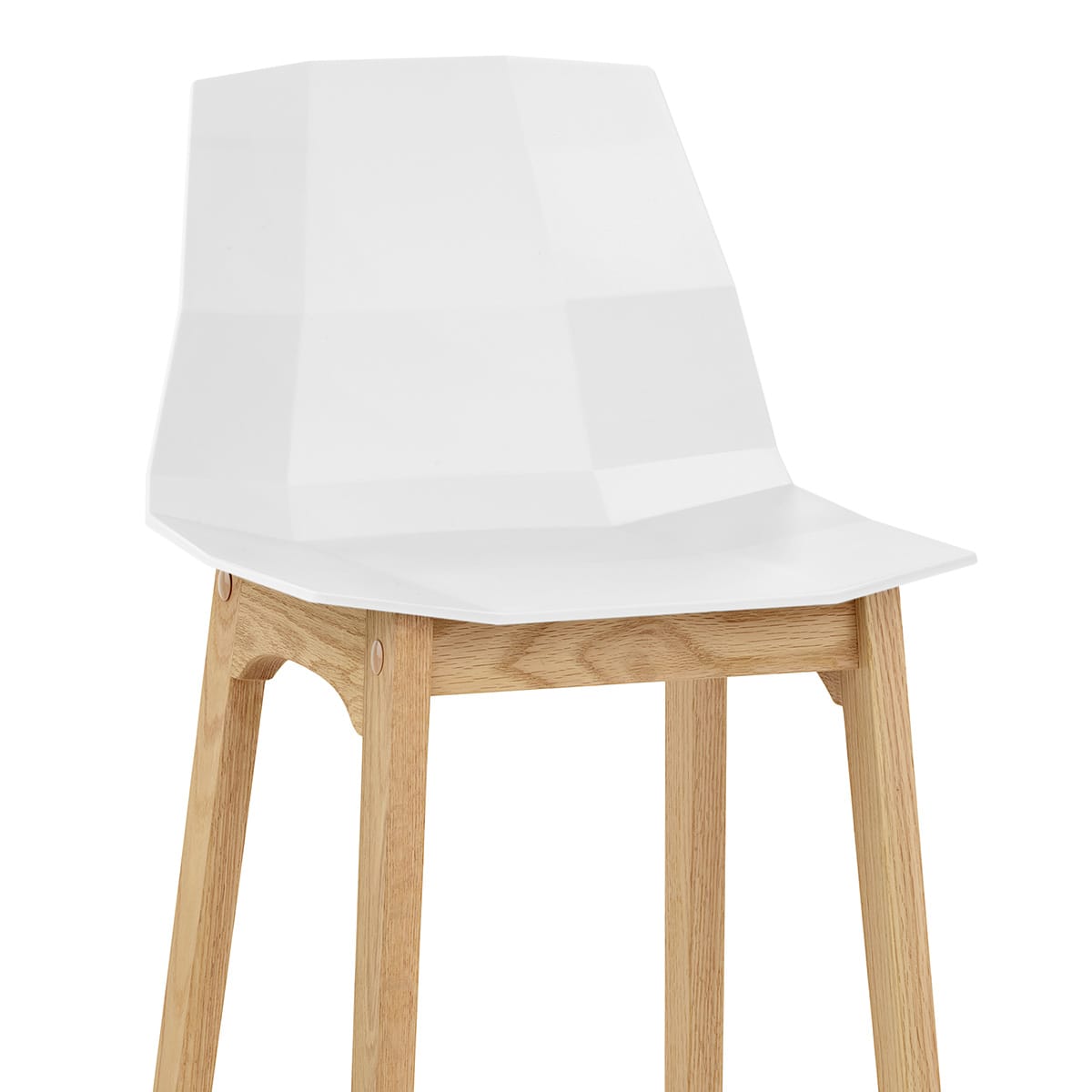 Barhocker Eiche - Bali Weiß