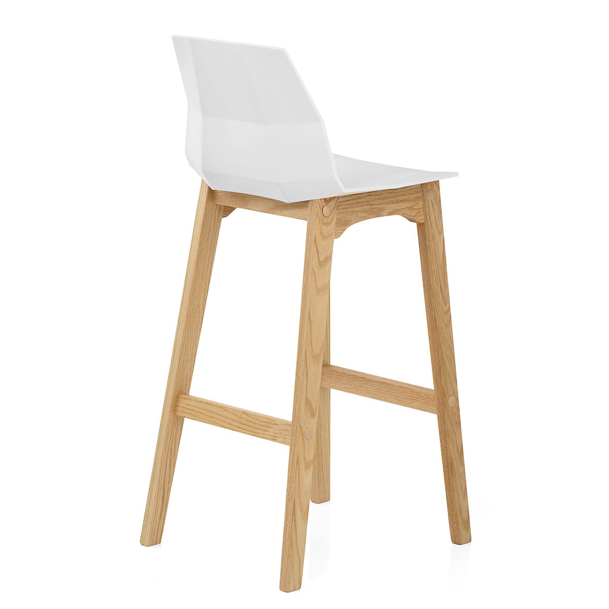 Barhocker Eiche - Bali Weiß