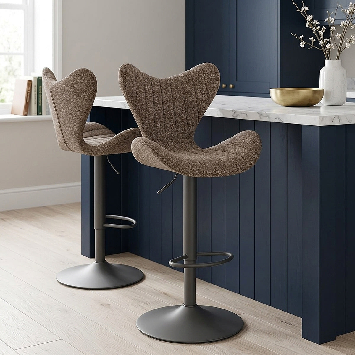 Stoff Barhocker - BB Swivel Braun