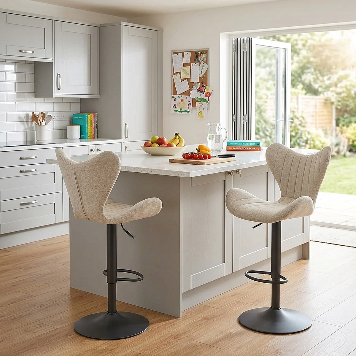 Stoff Barhocker - BB Swivel Beige
