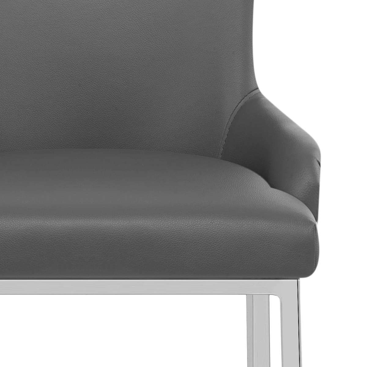 Kunstleder Barhocker Chrom - Bliss Grau