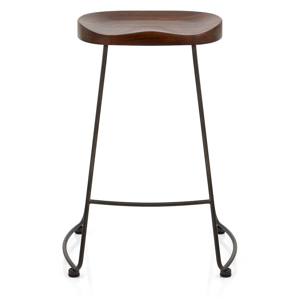 Barhocker dunkler Holz - Bloc Holz