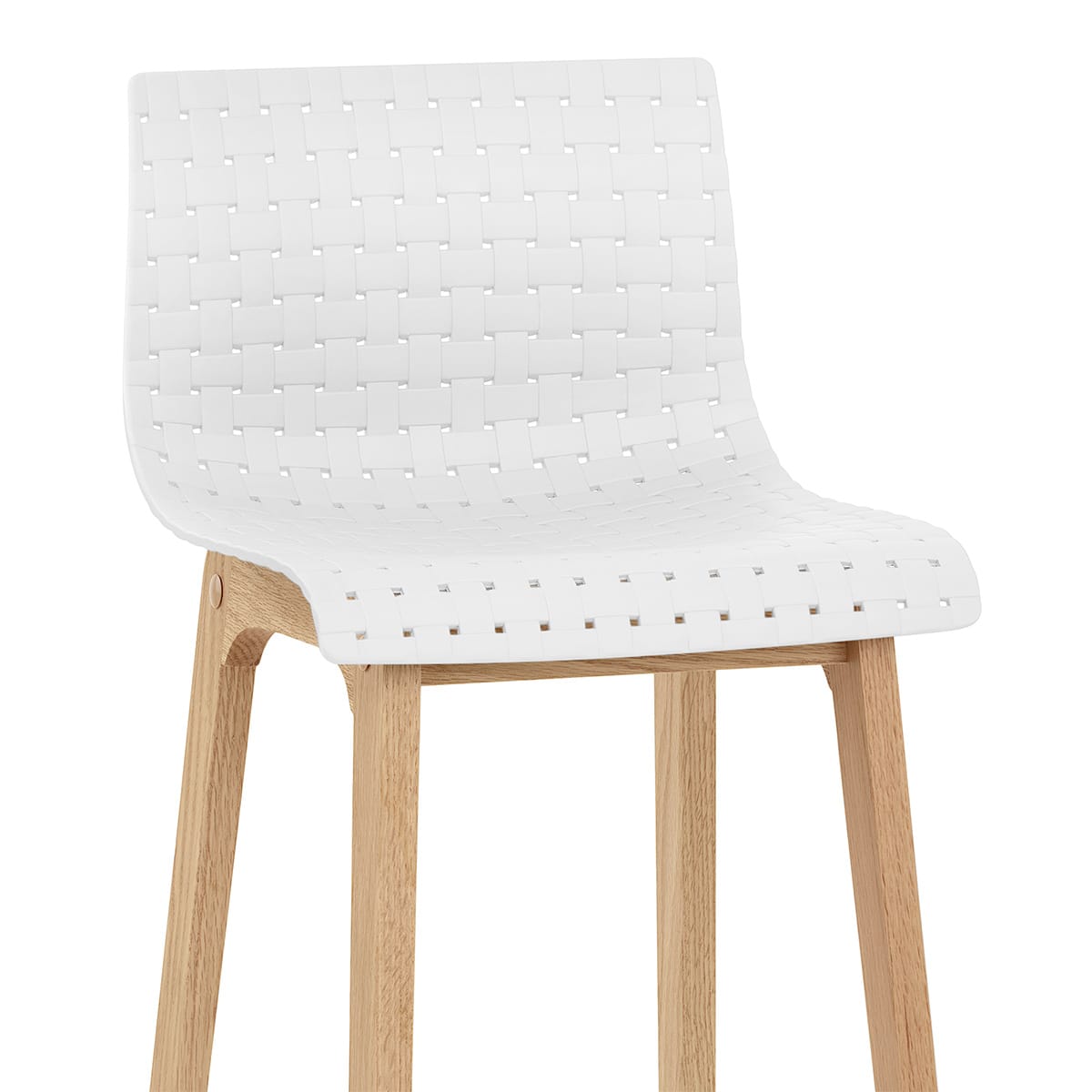 Barhocker Eiche - Bondi Weiß