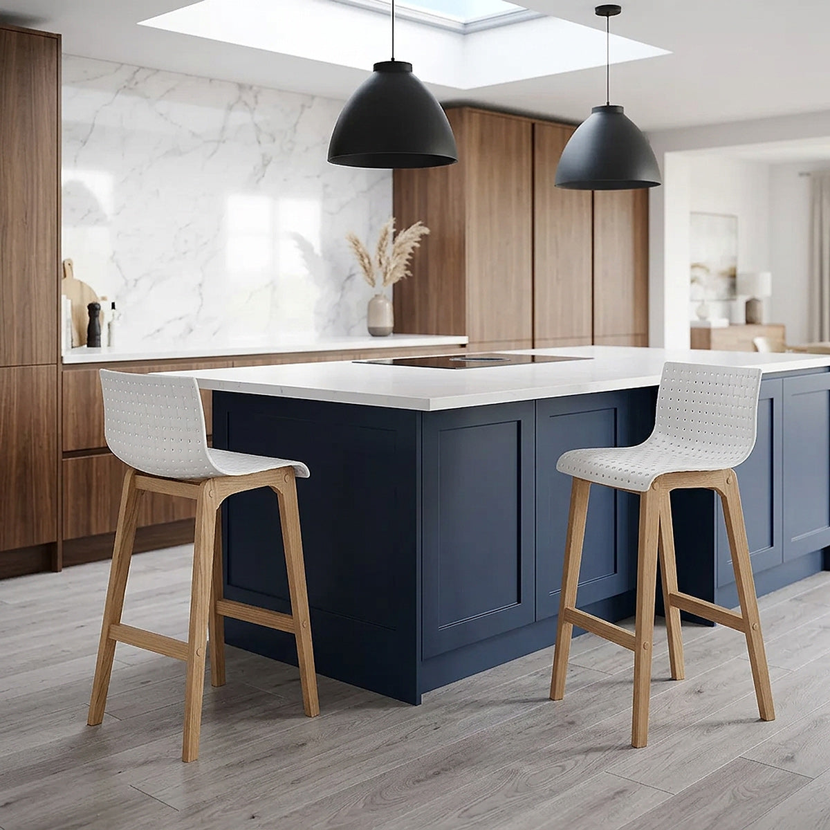Sgabello Rovere - Bondi Bianco