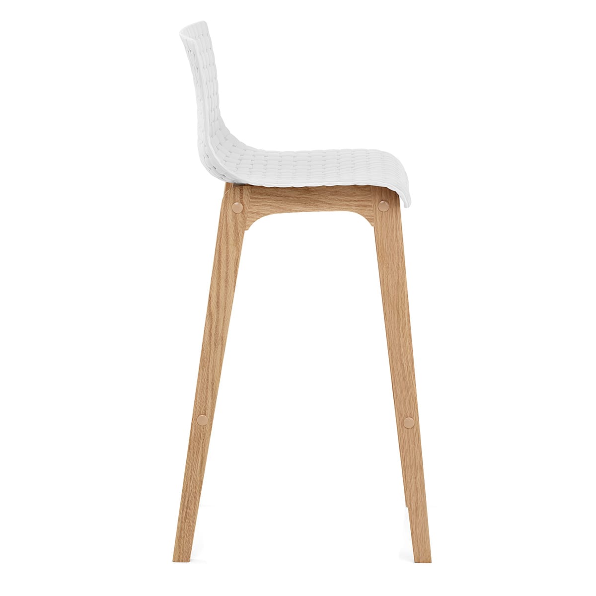 Barhocker Eiche - Bondi Weiß